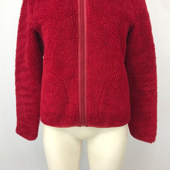 LAUREN RALPH LAUREN ~ WOMENS XS ~ RED FLEECE FULL ZIP JACKET - Picture 3 of 6